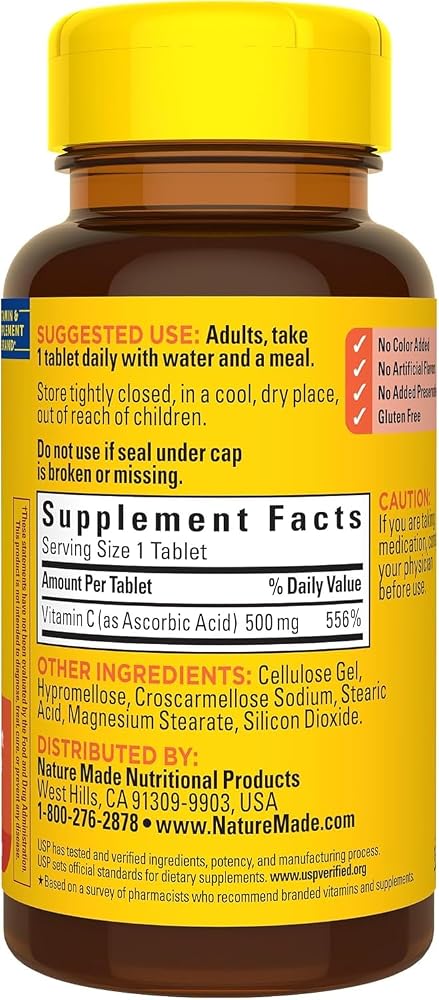 Nature Made Vitamin C 500mg Chewable Tablets Immune Support - 150 Tablets - image 4