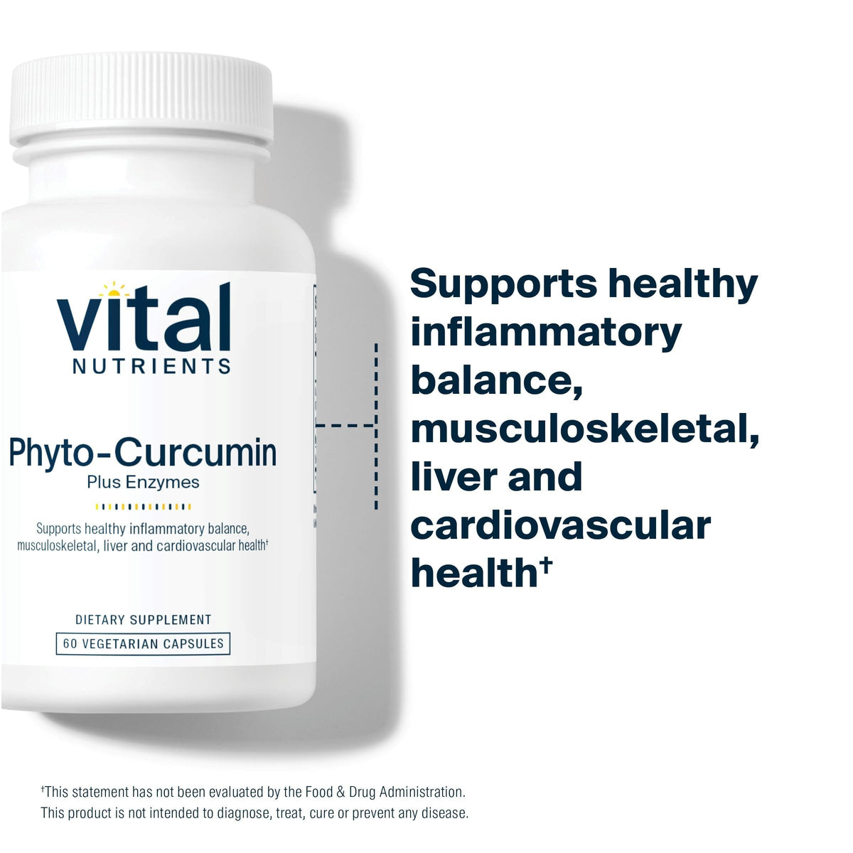 Vital Nutrients Phyto-Curcumin Plus Enzymes - 60 Capsules - image 3