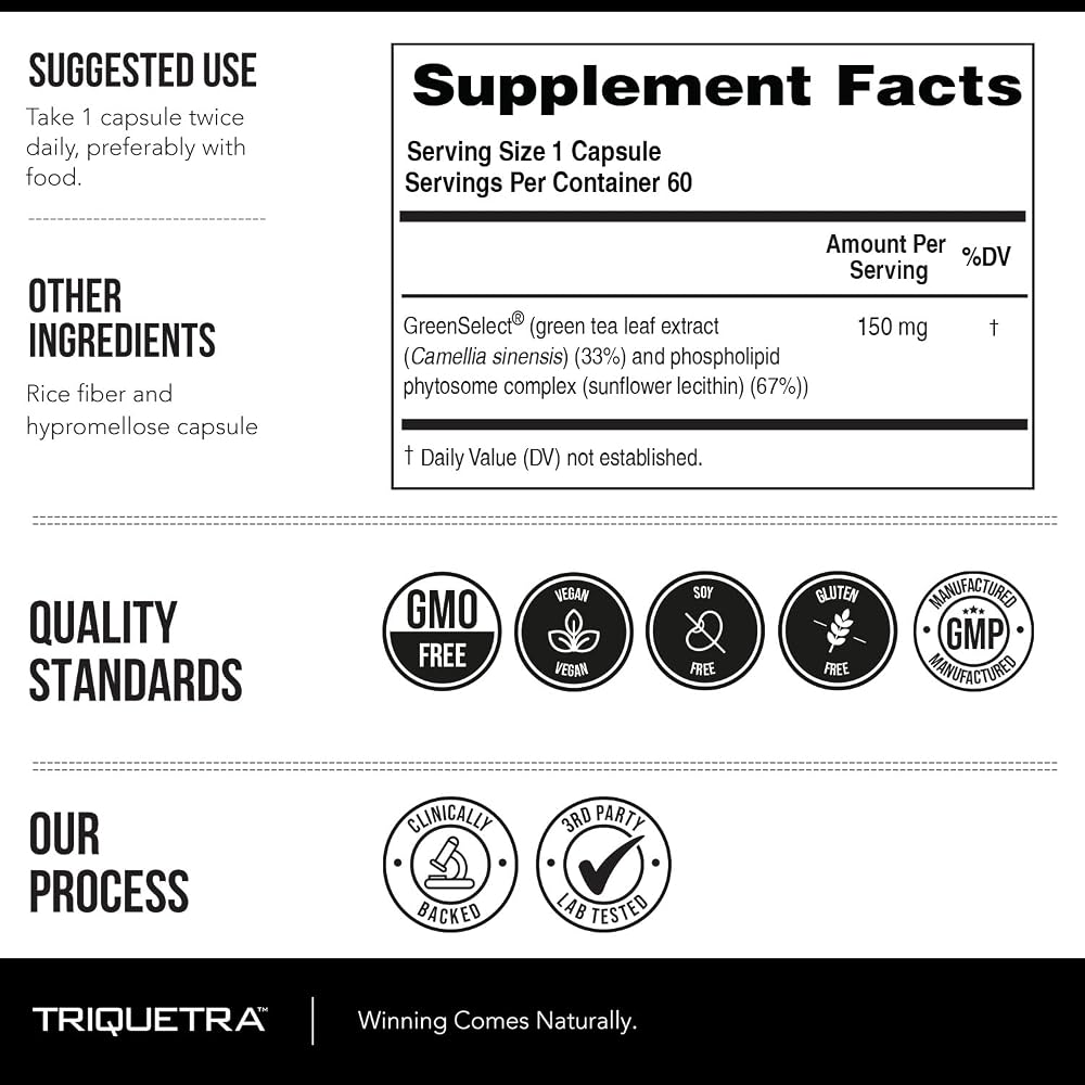 Triquetra Health SoActive Green Tea Extract - 60 Capsules - image 7