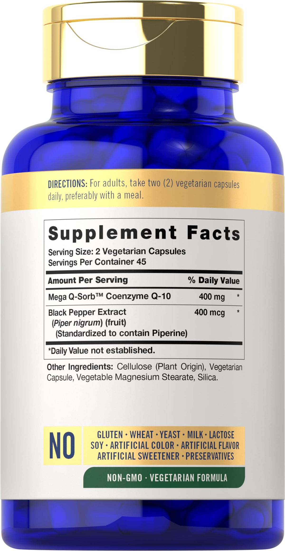 Carlyle CoQ10 400mg Coenzyme Q10 - 90 Vegetarian Capsules - image 2