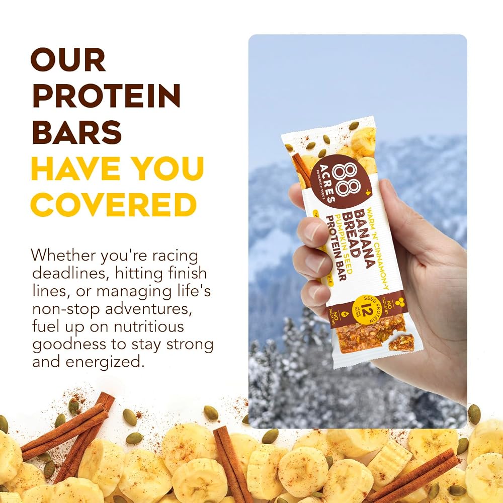 88 Acres Banana Bread High Protein Bar - 9 Pack - image 4
