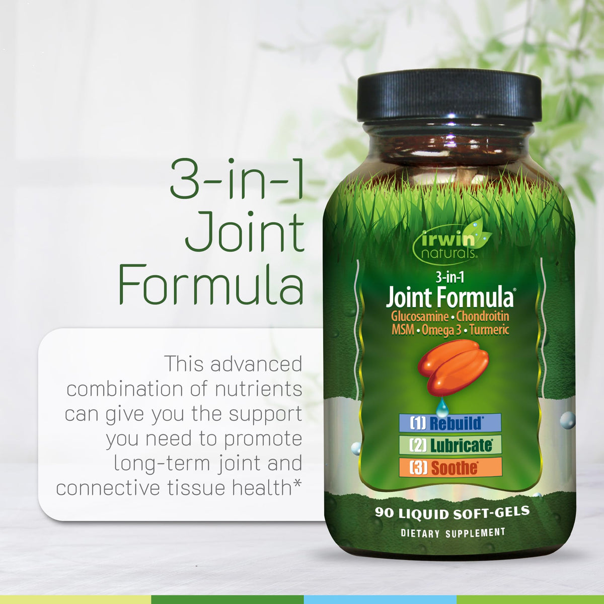 Irwin Naturals 3-in-1 Joint Formula for Mobility & Comfort - 90 Softgels - image 5