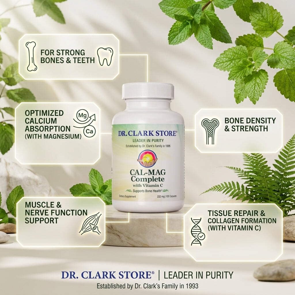 Dr Clark Cal-Mag Complete 2:1 Calcium-Magnesium-Vitamin C - 100 Capsules - image 4