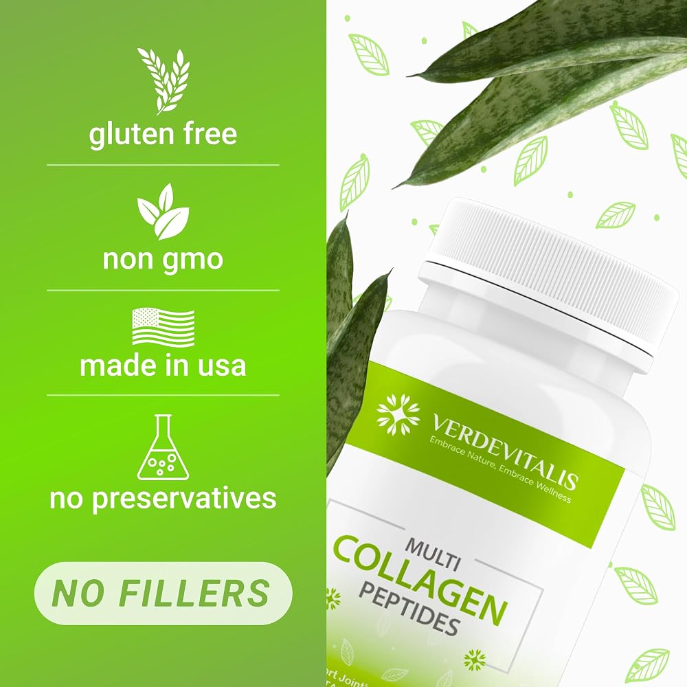 VERDEVITALIS Multi Collagen Peptides Capsules - 120 Capsules - image 3