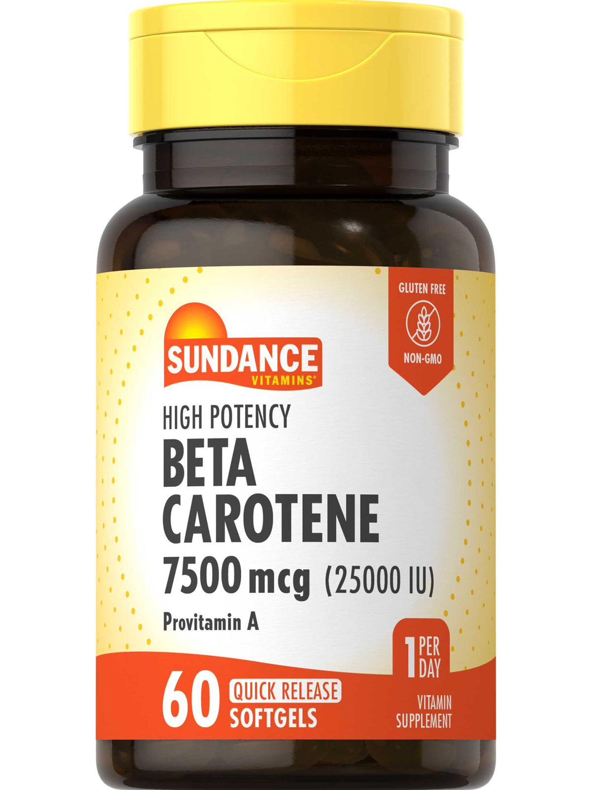 Sundance Beta Carotene 7500mcg Provitamin A - 60 Softgels