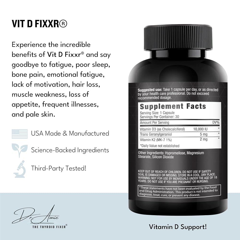 Fixxr Vitamin D with K1 and K2 - 30 Capsules - image 2