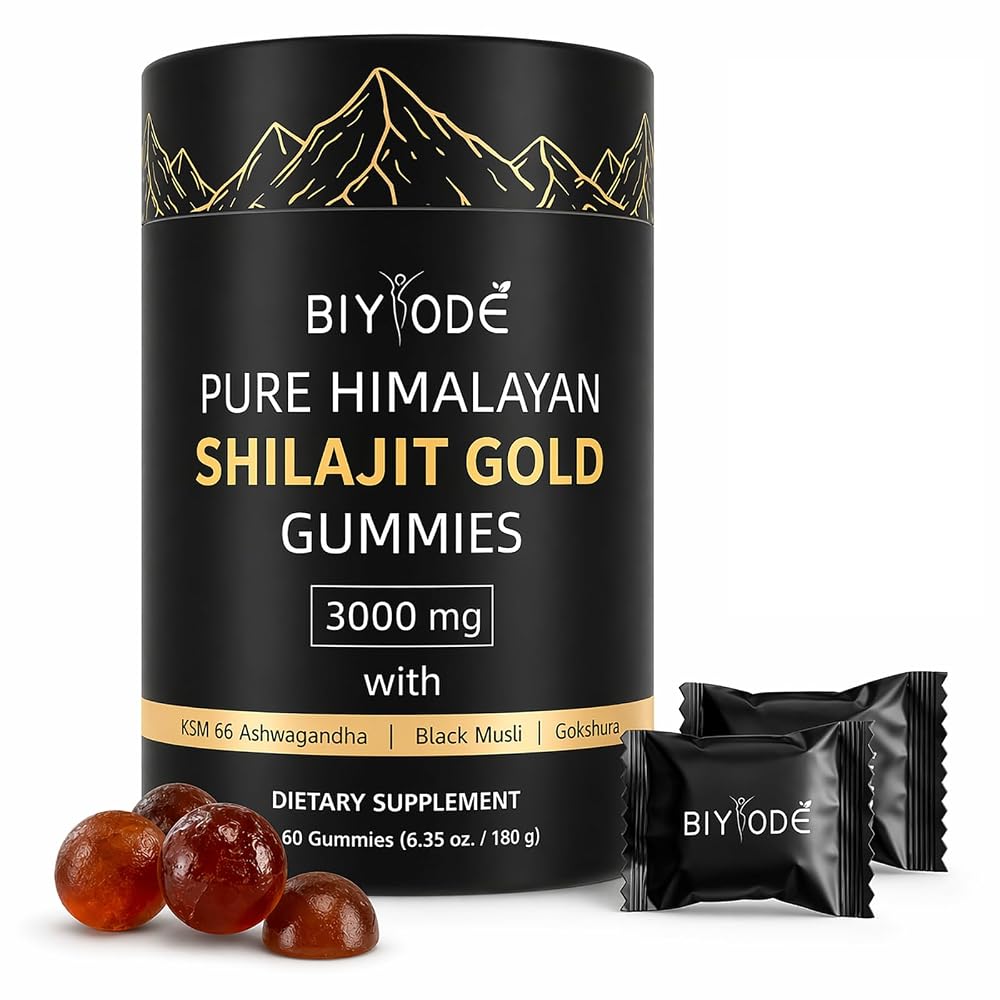 BIYODE Pure Himalayan Shilajit Gummies: Rich in Ashwagandha