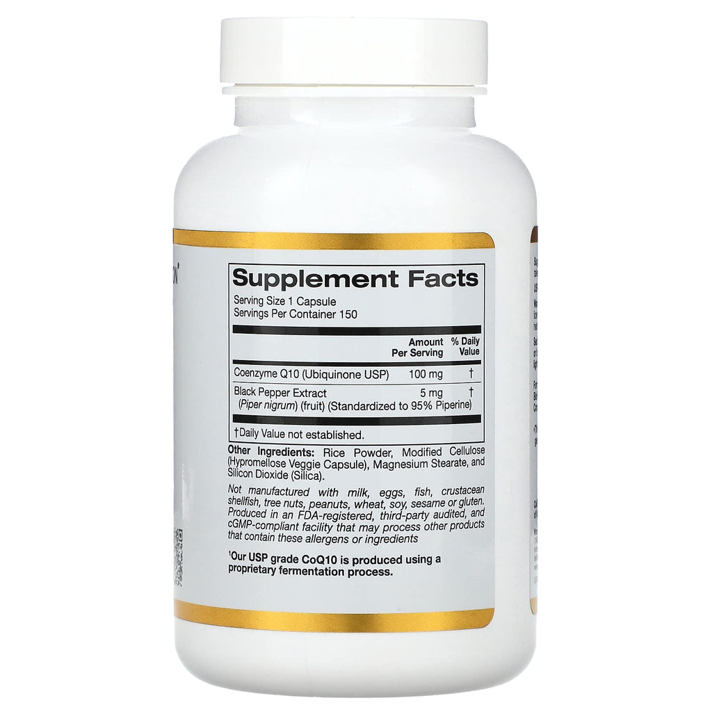 California Gold Nutrition CoQ10 100 mg - 150 Veggie Capsules - image 2