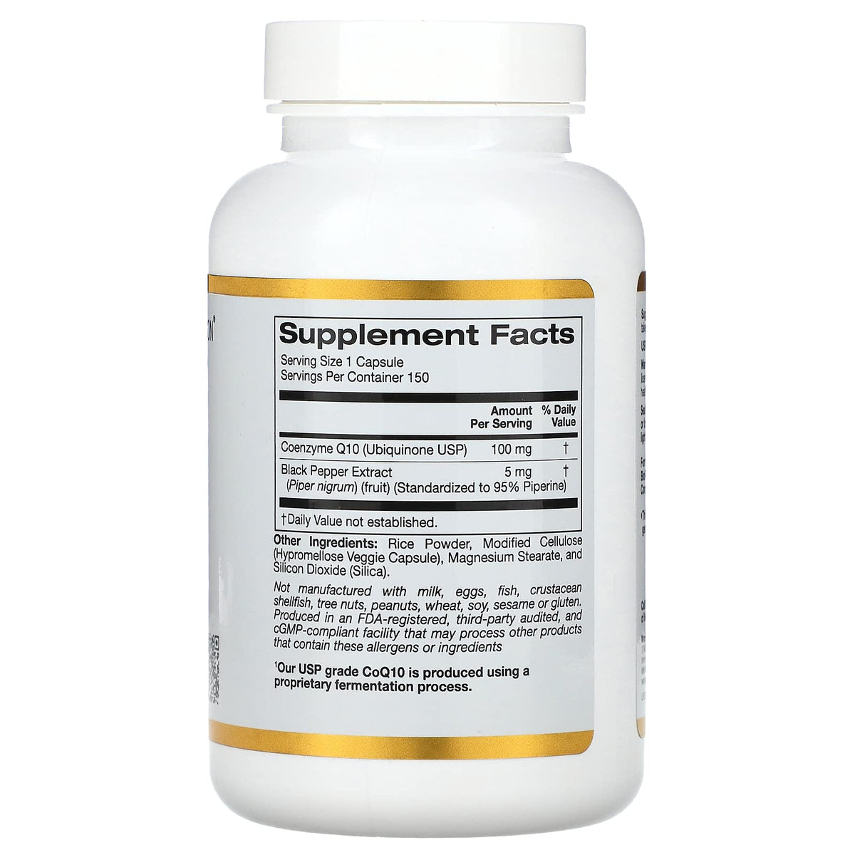California Gold Nutrition CoQ10 100 mg - 150 Veggie Capsules - image 2