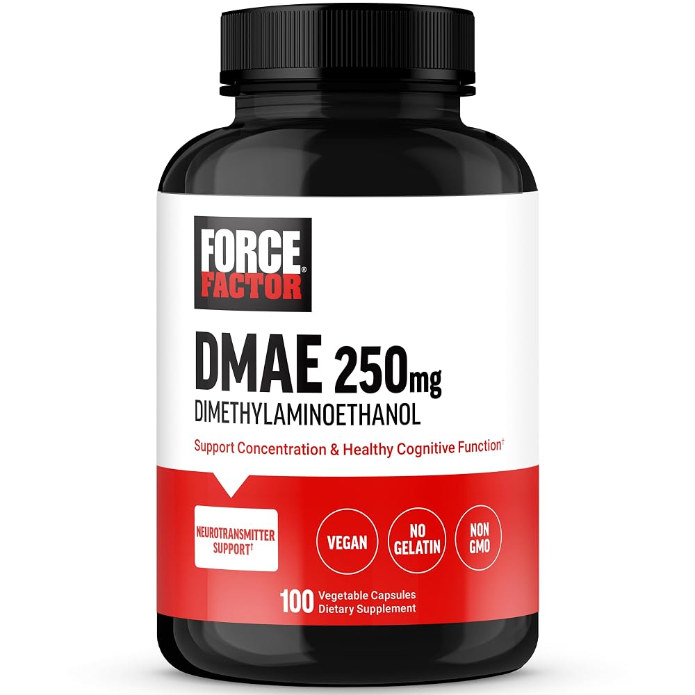 Force Factor DMAE Supplement for Concentration & Focus - 100 Capsules
