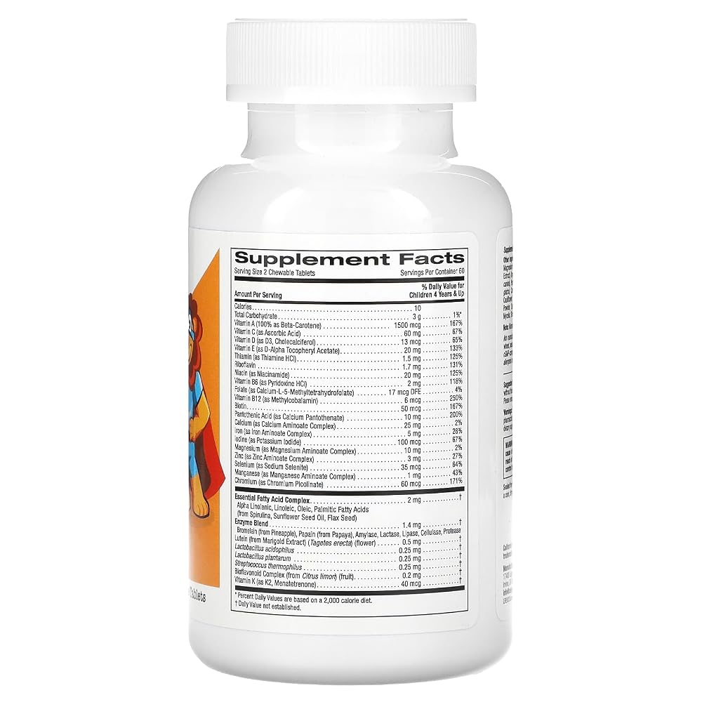 California Gold Nutrition Kids Multivitamin with Probiotics - 120 Tablets - image 2