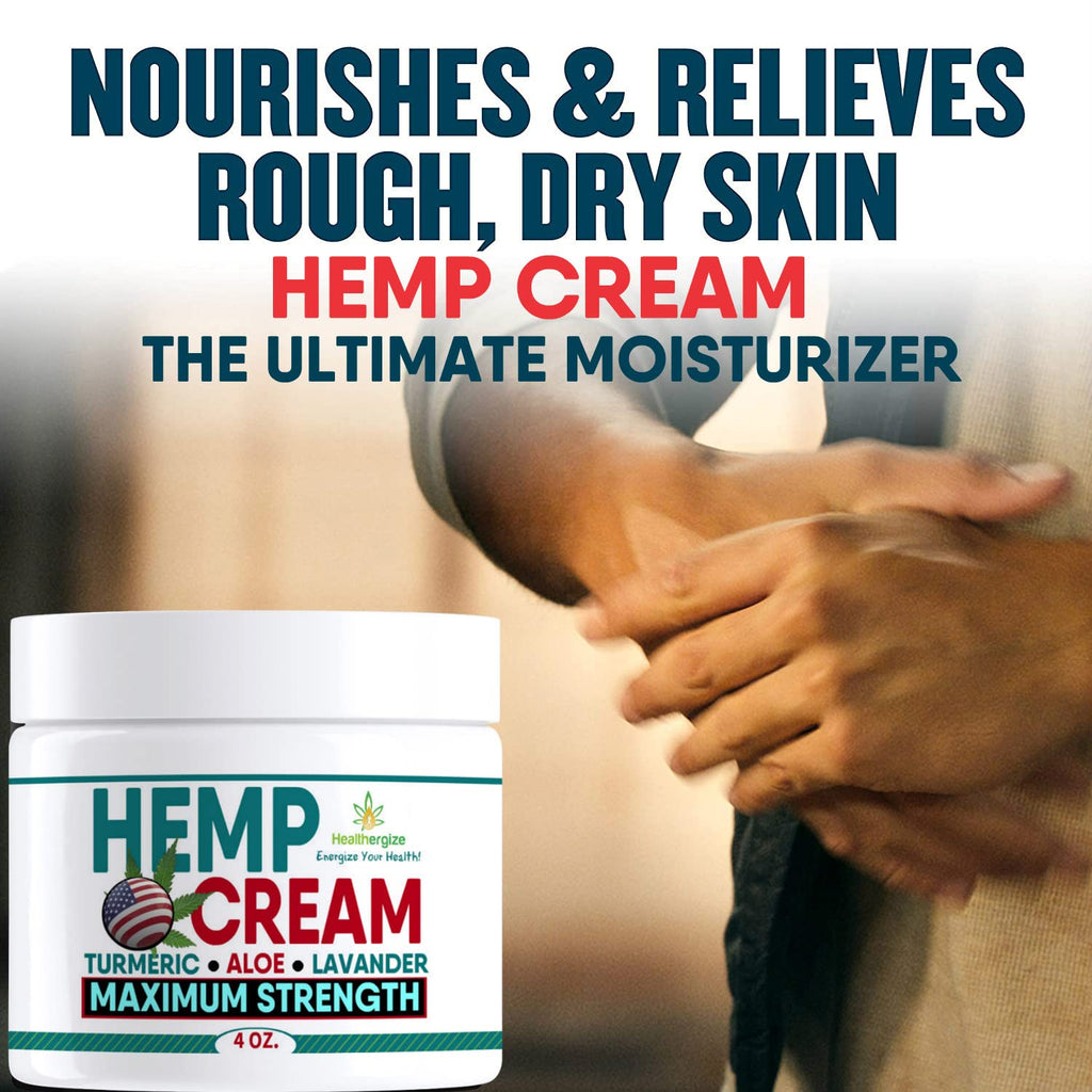 Healthergize Hemp Cream with Turmeric & Aloe - 4 Ounce - image 3