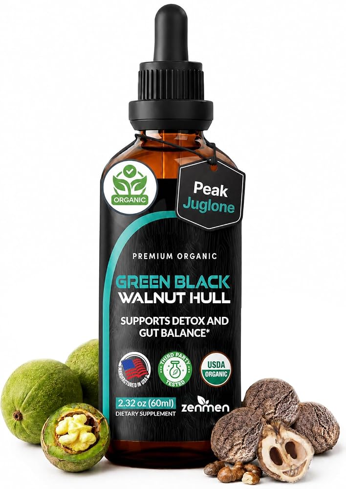 Zenmen Organic Green Black Walnut Hull Tincture - Highly Potent