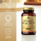 Solgar Vitamin E 268 mg (400 IU) d-Alpha Tocopherol - 100 Softgels - image 4