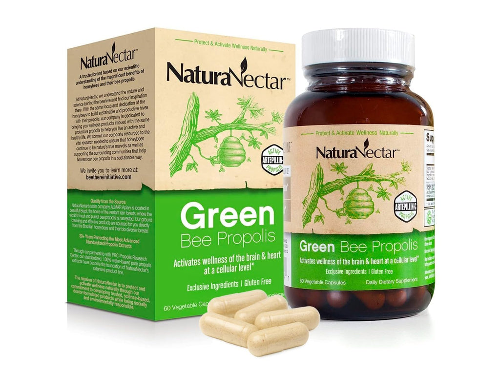 NaturaNectar Green Bee Propolis Capsules - 60 Capsules