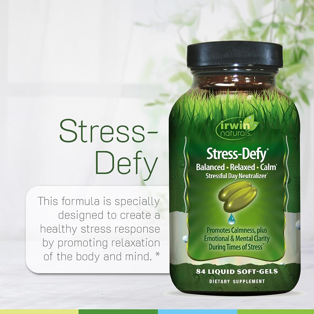 Irwin Naturals Stress-Defy Daily Stress Support & Calm Formula - 84 Softgels - image 3
