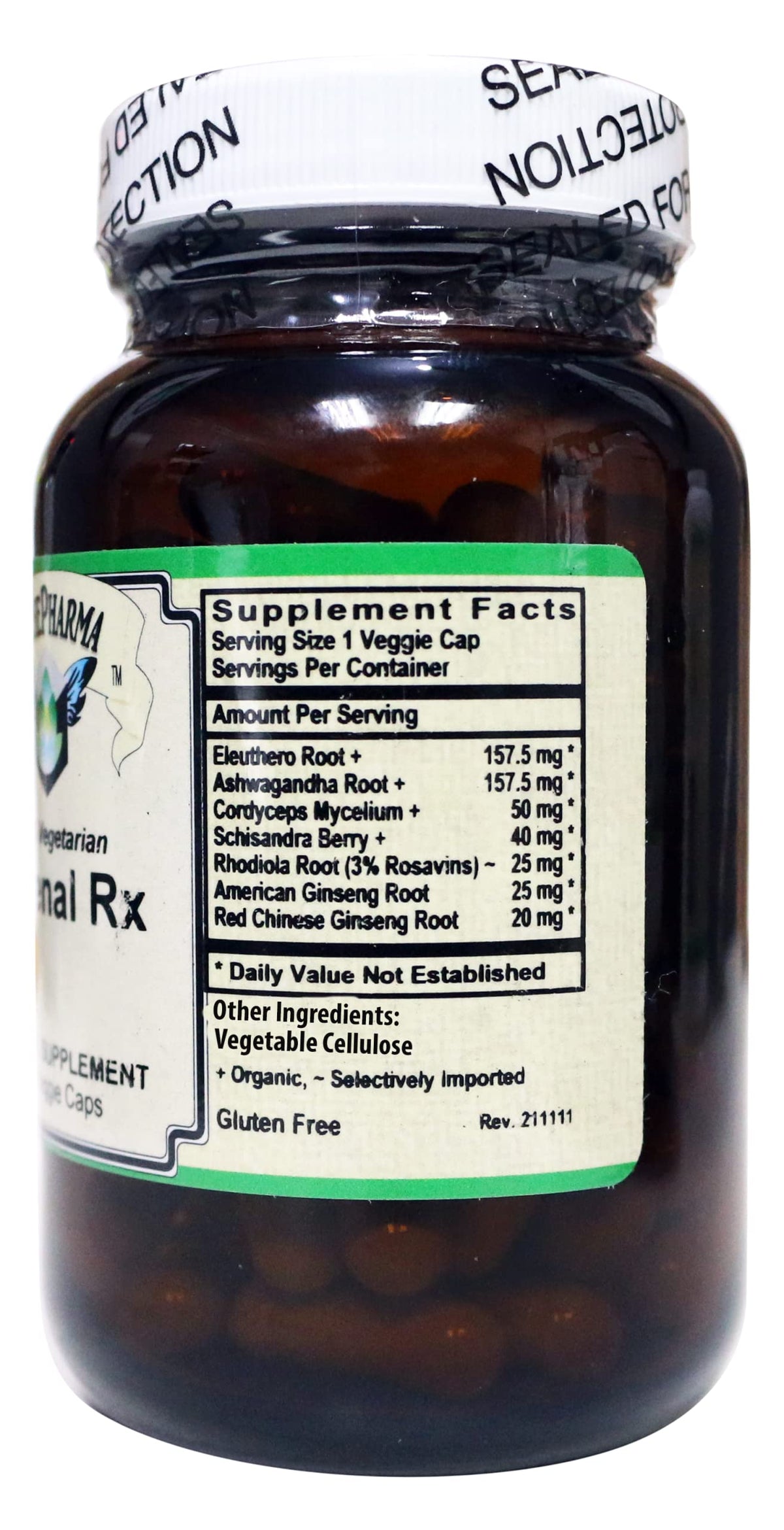 AlchePharma Adrenal Rx Adaptogen Blend - 90 Vegetarian Capsules - image 2