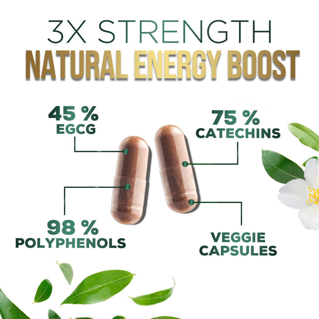SILVERONYX Green Tea Extract 1000mg - 98% Polyphenols & 45% EGCG