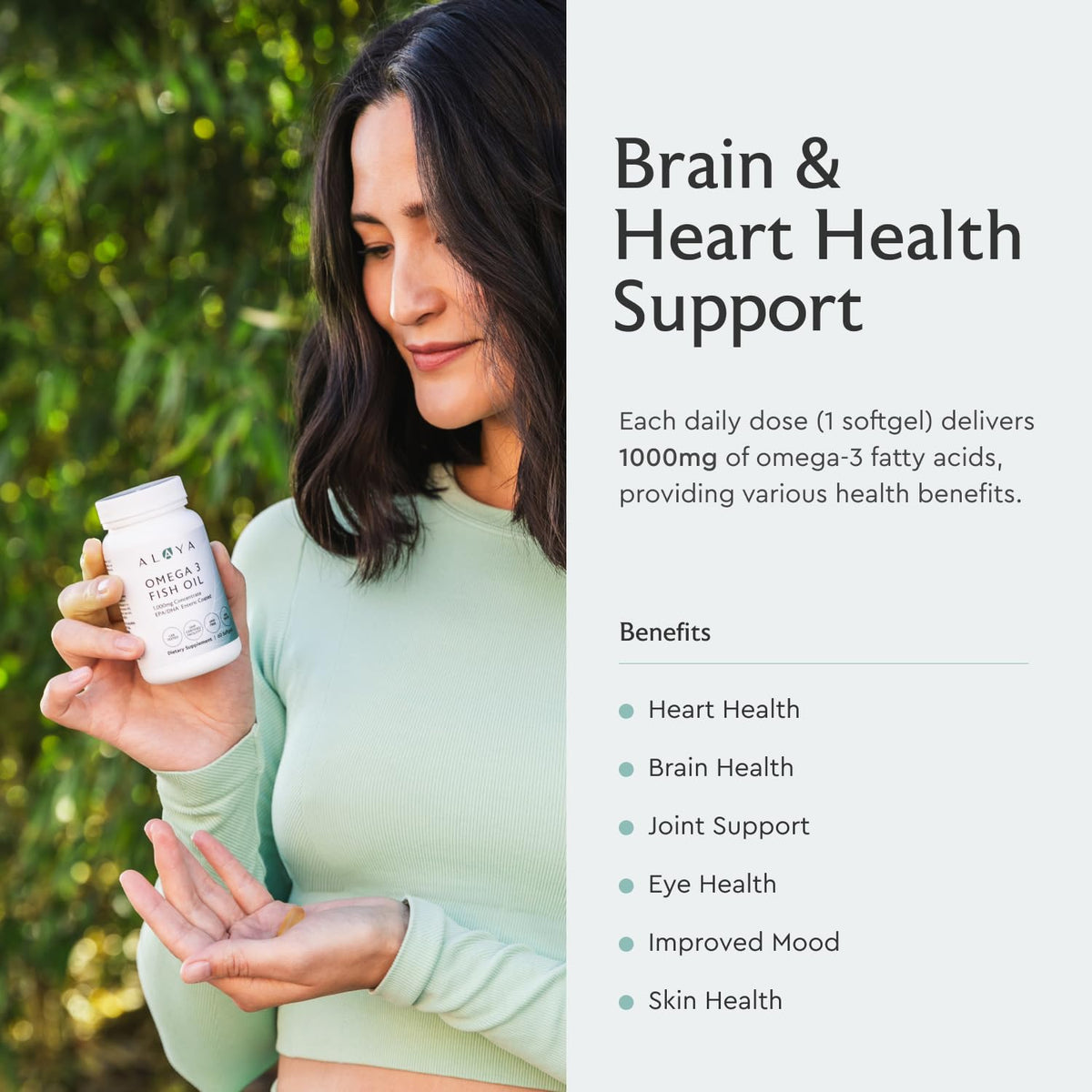 Alaya Naturals Omega 3 Fish Oil 1000 mcg - 60 Softgels - image 3