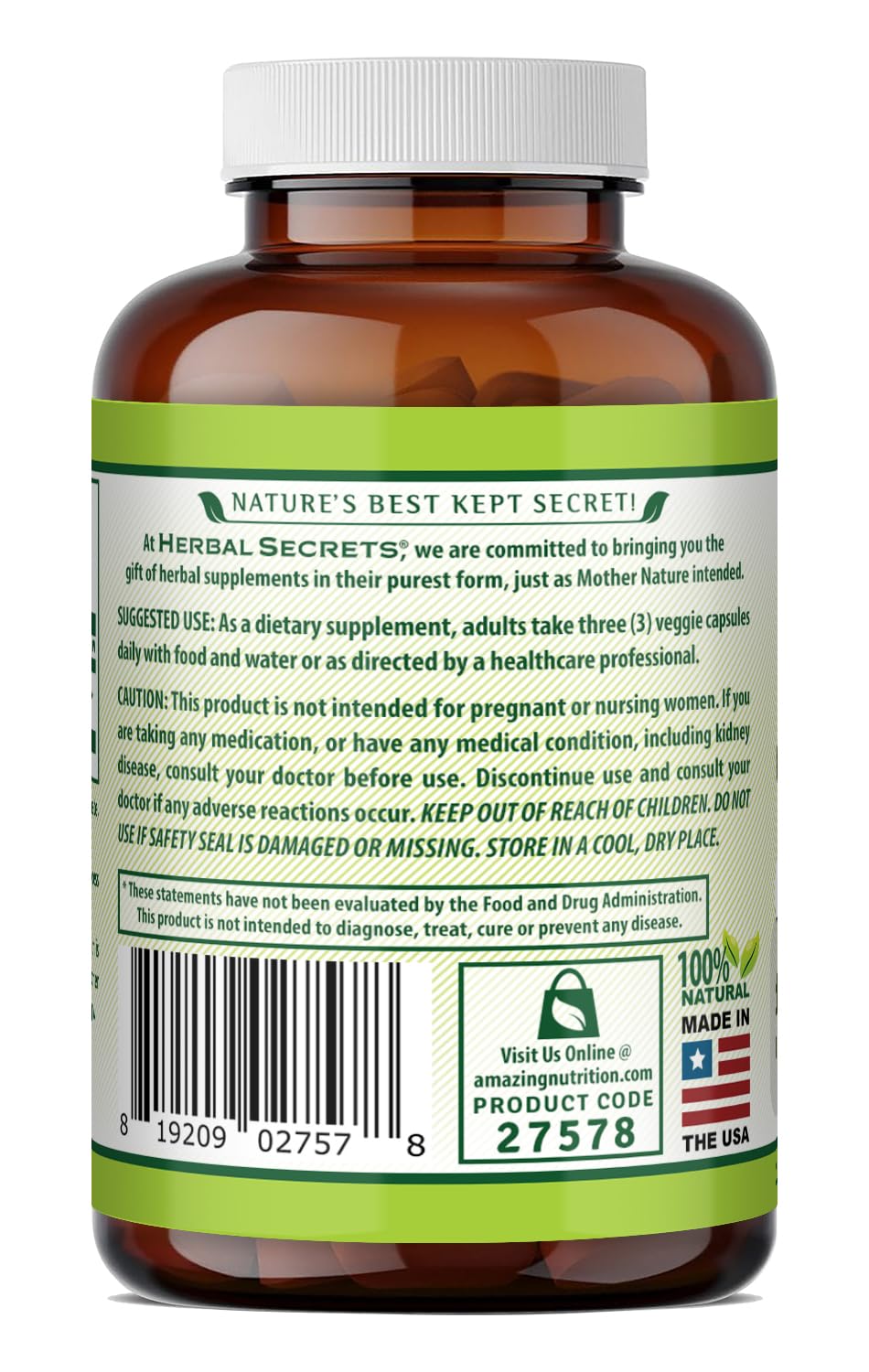 Herbal Secrets Celery Seed Extract 1500 mg - 120 Vegetarian Capsules - image 3