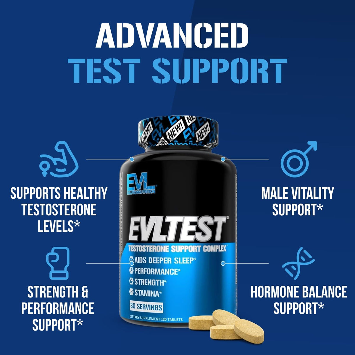 Evlution EVL Complete Testosterone Booster for Men - 120 Tablets - image 3
