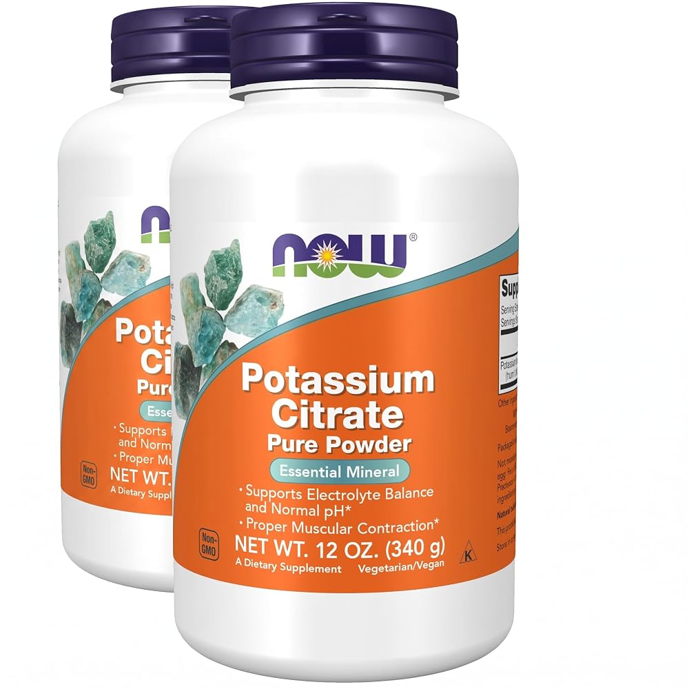 NOW Potassium Citrate Powder for Electrolyte Balance - 24 oz