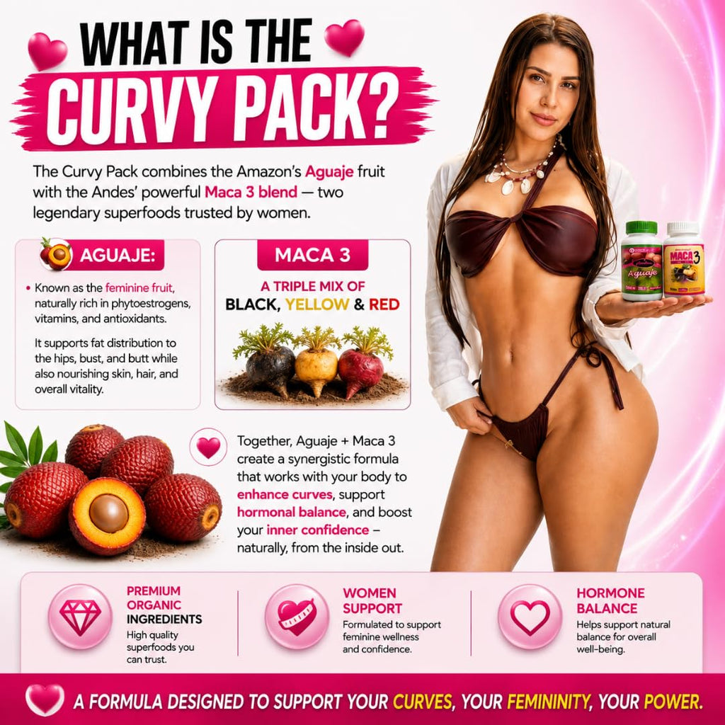 Curvy Fruit Aguaje + Maca 3 Glute & Hip Support Pills - 200 Capsules - image 3