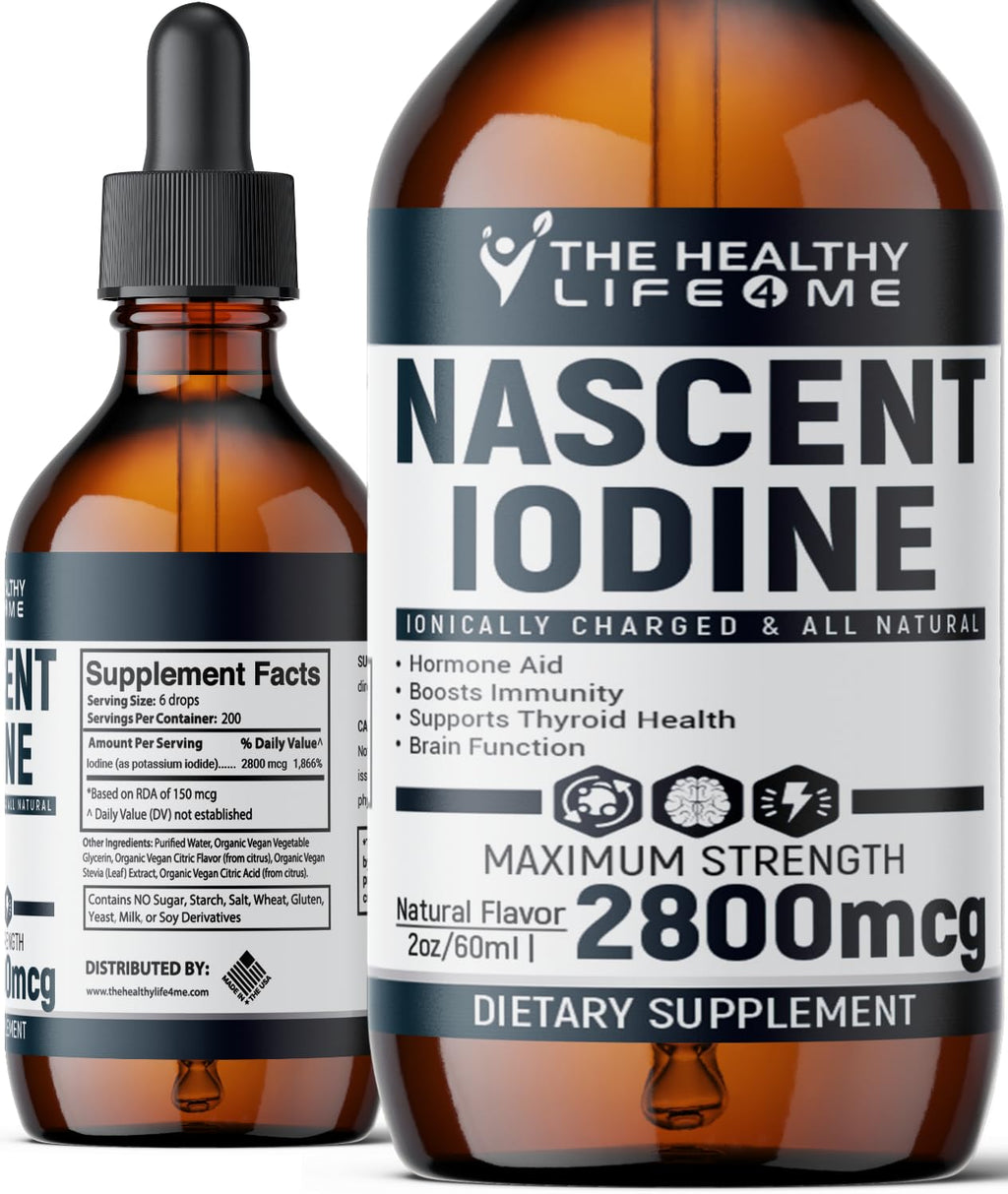 THE HEALTHY LIFE 4 ME Nascent Iodine Drops 2800mcg - 2 Fl Oz