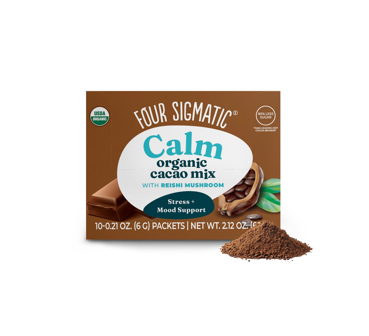 Four Sigmatic Calm Mushroom Cacao Mix with Reishi - 10 Count