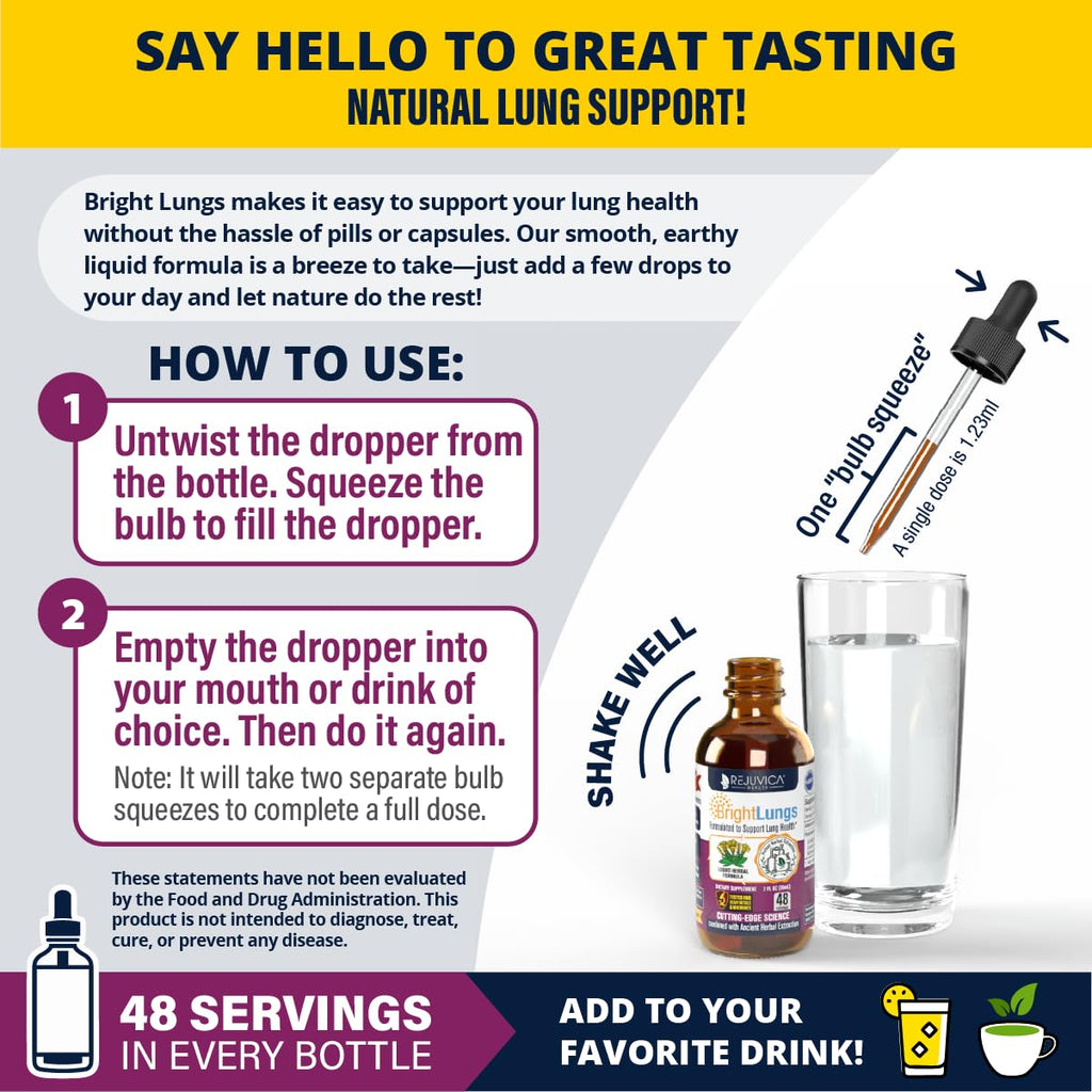 Rejuvica Health Bright Lungs - Lung Detox Support Supplement to Help