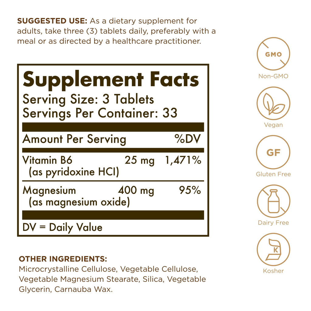 Solgar Magnesium - 100 Tablets - image 2