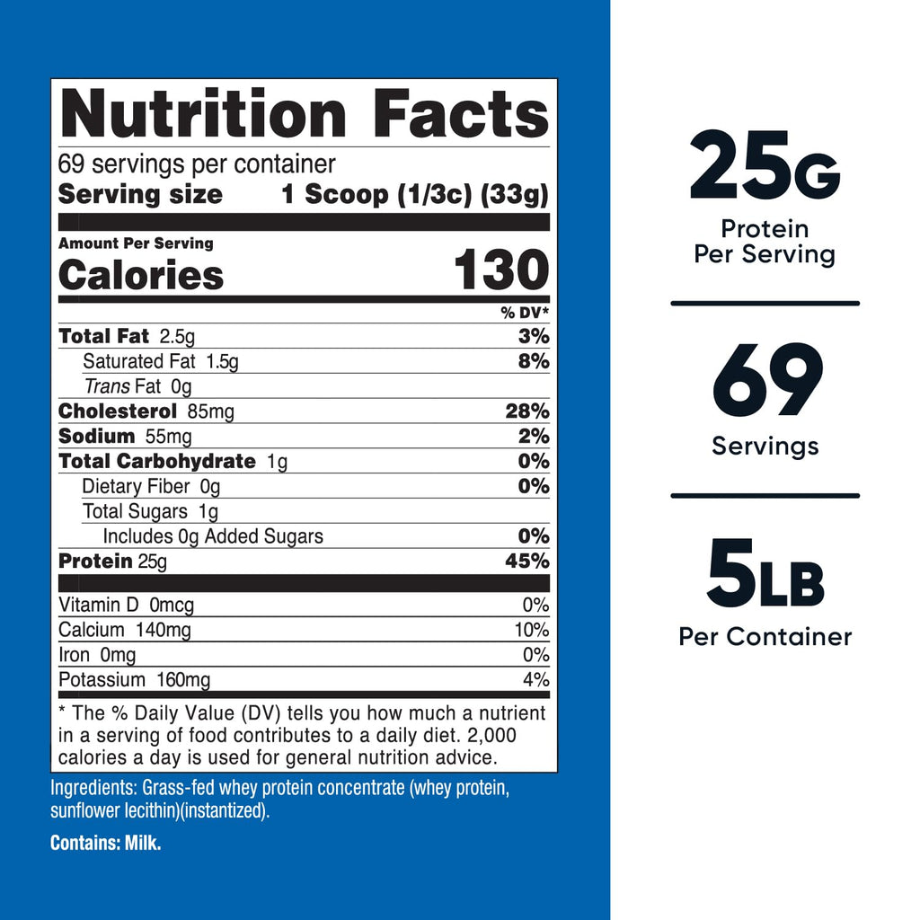 Nutricost Grass-Fed Whey Protein Concentrate - Undenatured
