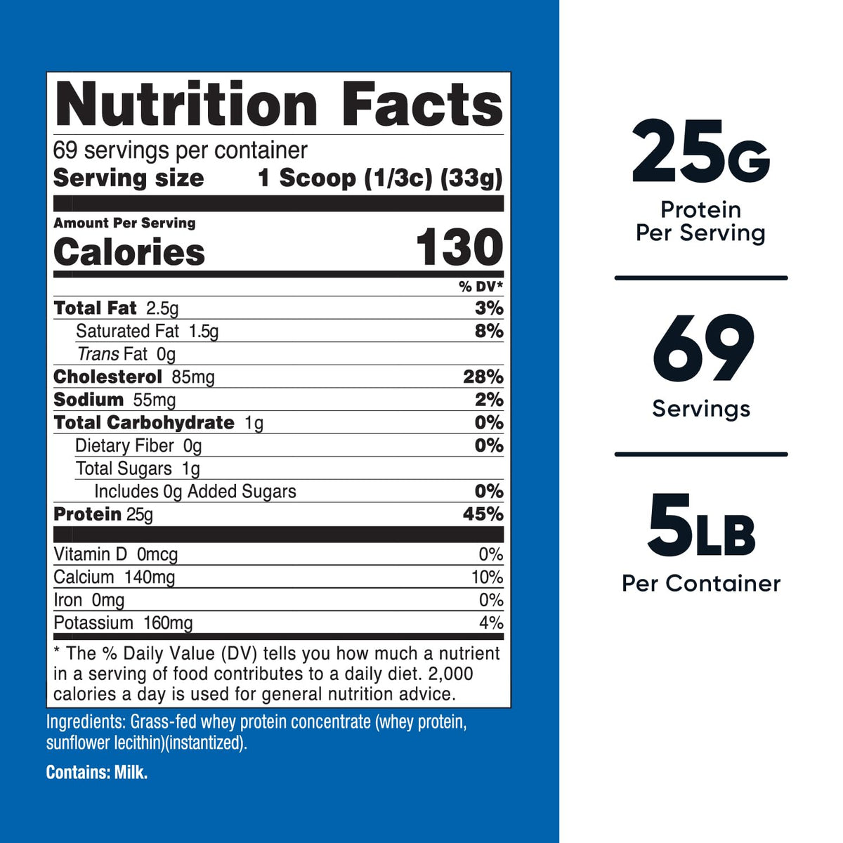 Nutricost Grass-Fed Whey Protein Concentrate - Undenatured