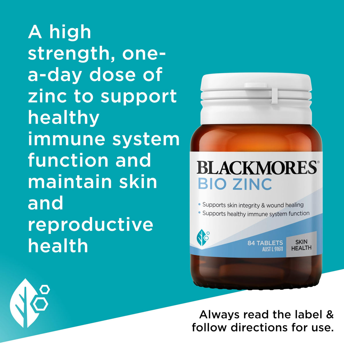 Blackmores Bio Zinc Supplement - 84 Tablets - image 4