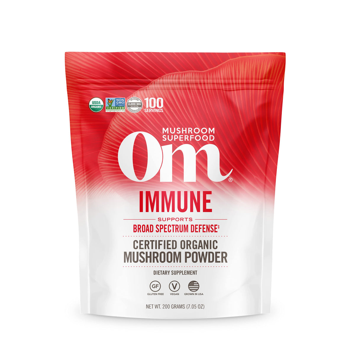 OM MUSHROOM SUPERFOOD Immune Blend Mushroom Powder - 7.05 oz