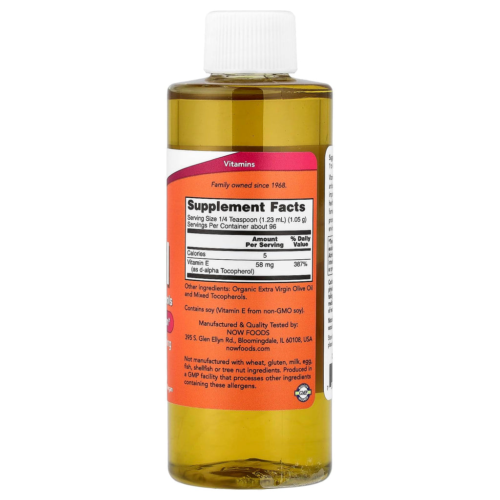 Now Foods Vitamin E Mixed Tocopherols Liquid - 4 Fl Oz - image 2