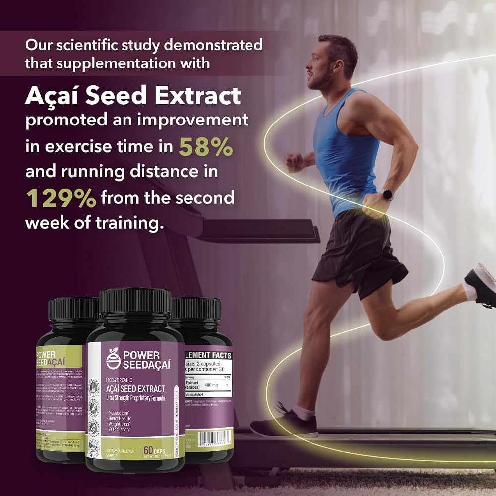 Power Seed Acai Nitric Oxide Booster - 60 Capsules - image 3