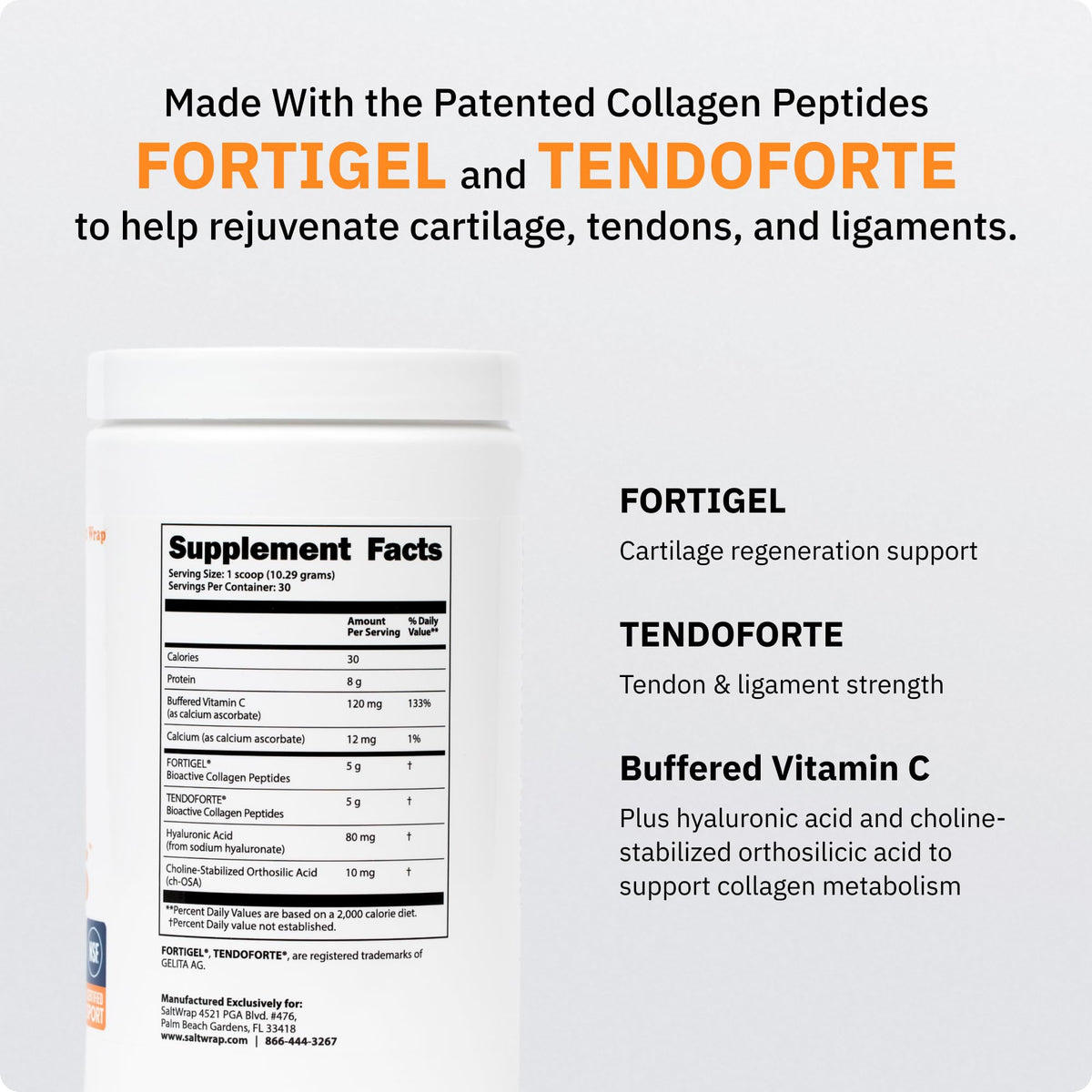 SaltWrap Collagen Synthesis Peptides Joint Recovery - 10.9 oz - image 5