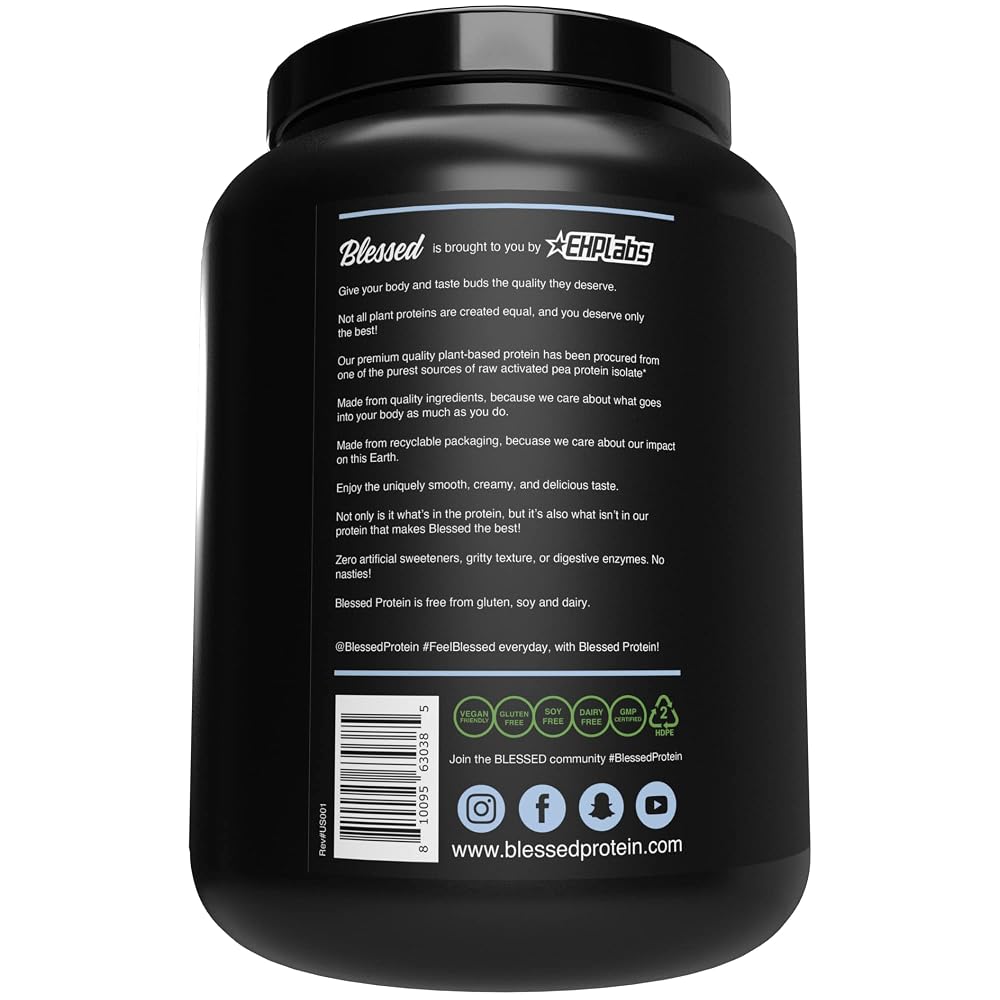 BLESSED Vegan Protein Powder Plant Based Pea Protein - 30 Servings - image 8
