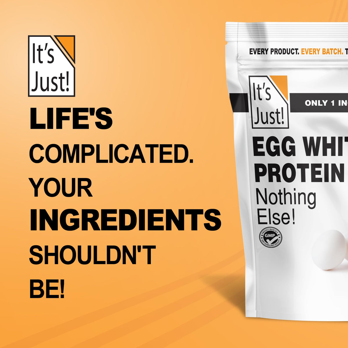 It's Just! - Egg White Protein Powder, Unflavored