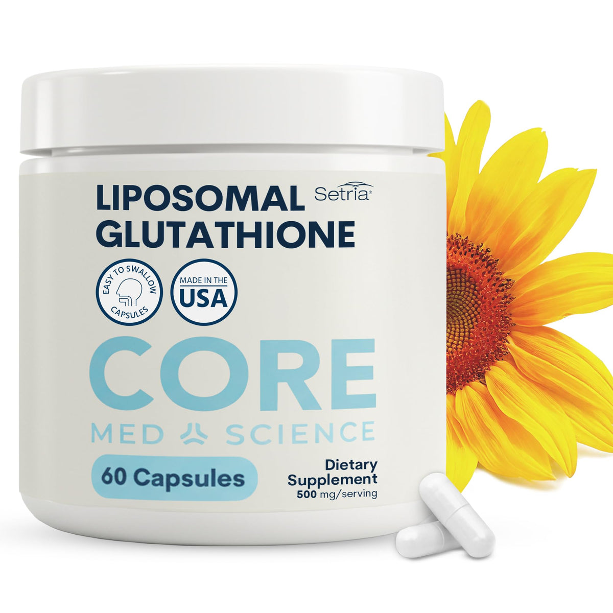 Core Med Science Liposomal Glutathione Setria 500mg - 60 Capsules