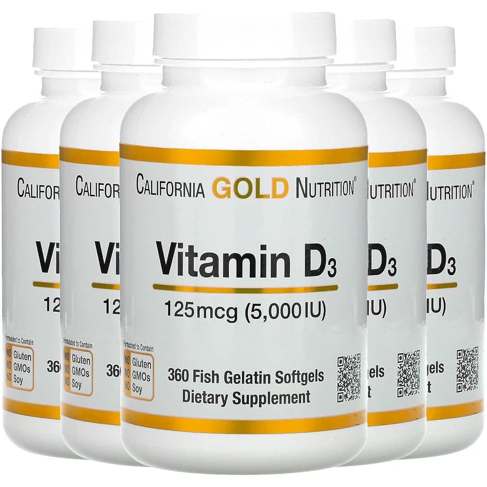 California Gold Nutrition Vitamin D3 5000 IU - 360 Softgels