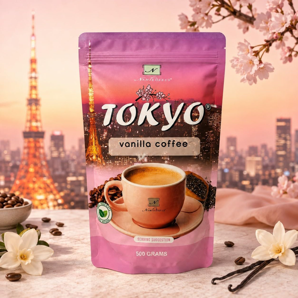 Namiroseus TOKYO Vanilla Coffee with Green Coffee Extract - 10 Sachets - image 3