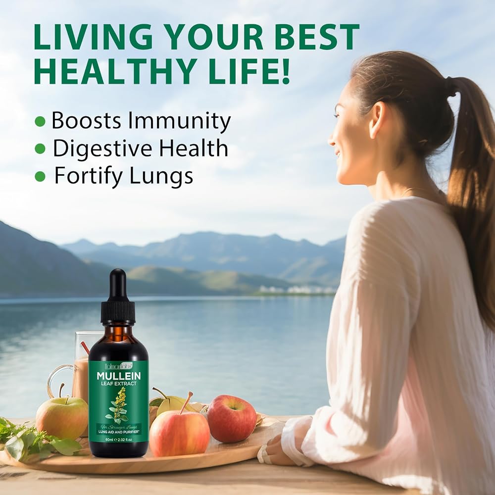 MXCZBSM Mullein Leaf Extract Drops for Lungs - 2 Pack - image 8