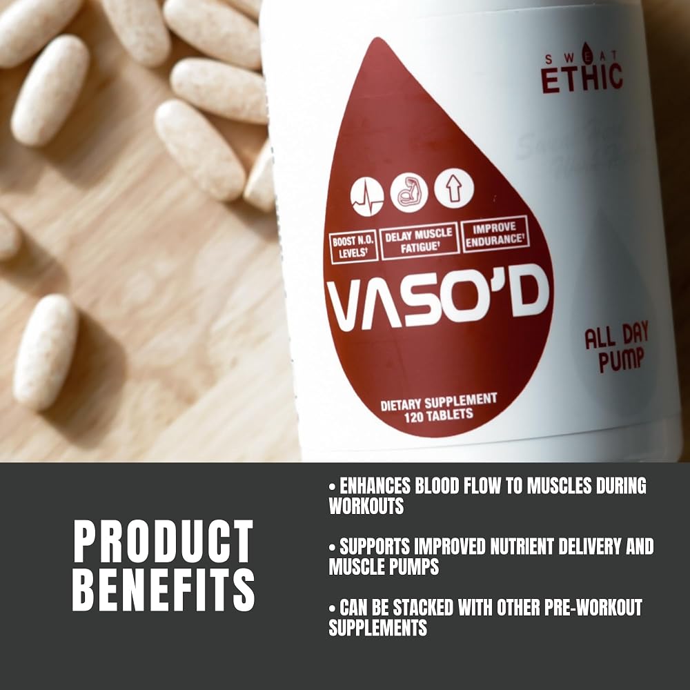 Sweat Ethic VASO'D Vasodilator Non-Stim Performance Formula - 120 Capsules - image 4