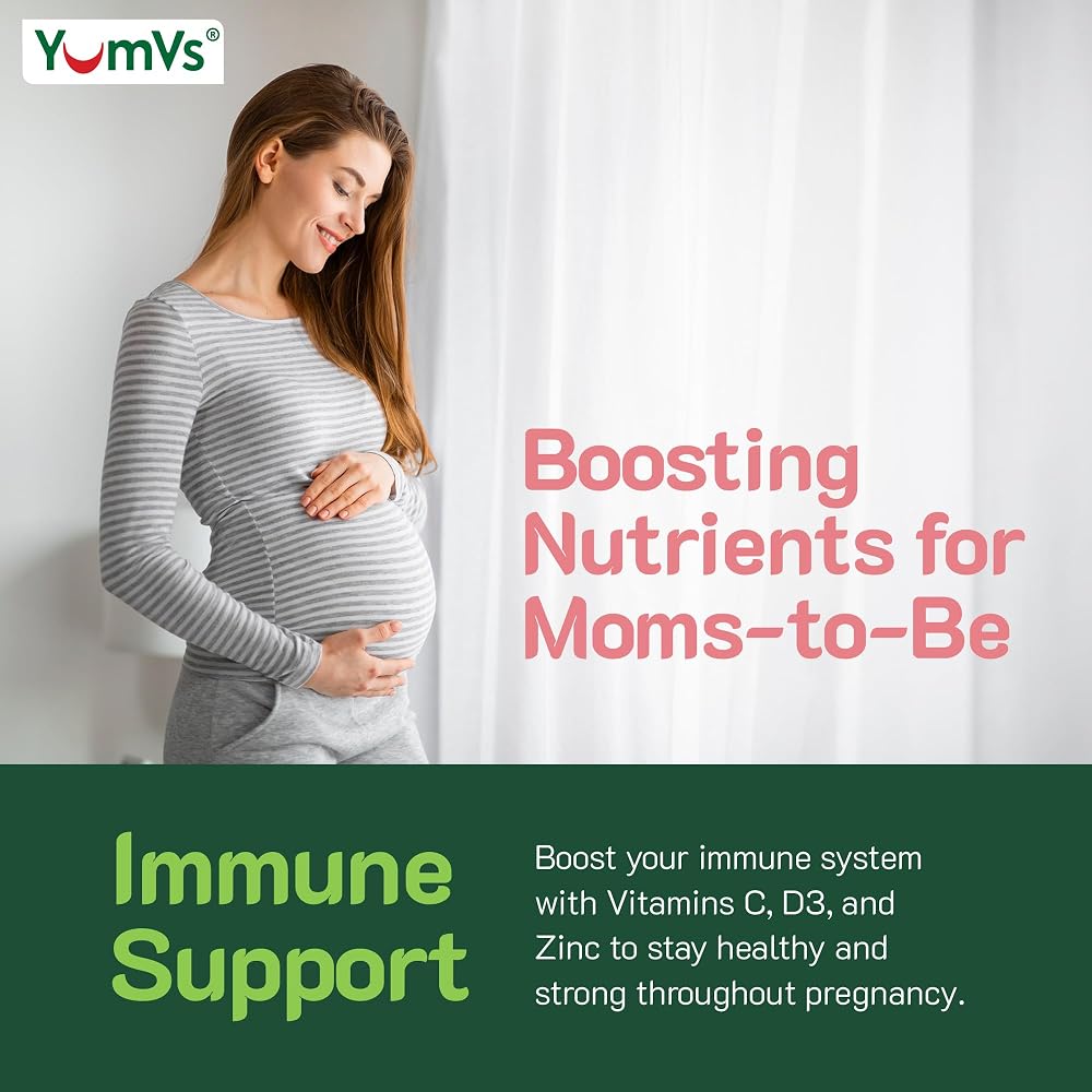 YUM-V'S Prenatal Gummies for Women with Folic Acid & Iron - 60 Count - image 6
