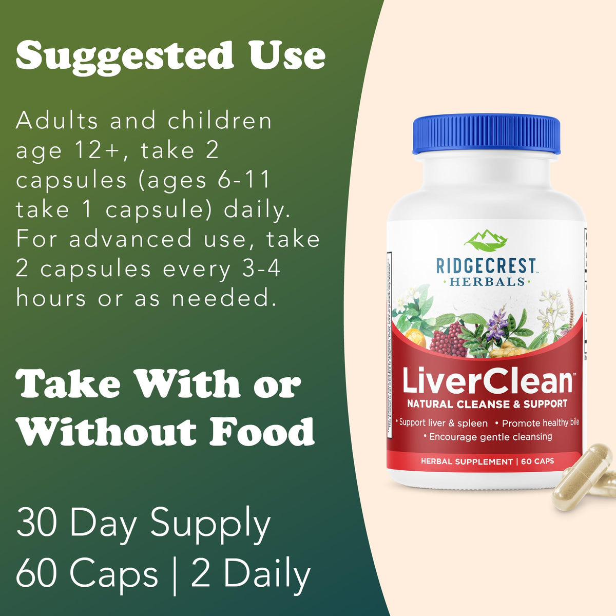 RidgeCrest Herbals LiverClean Herbal Liver Support - 60 Capsules - image 4