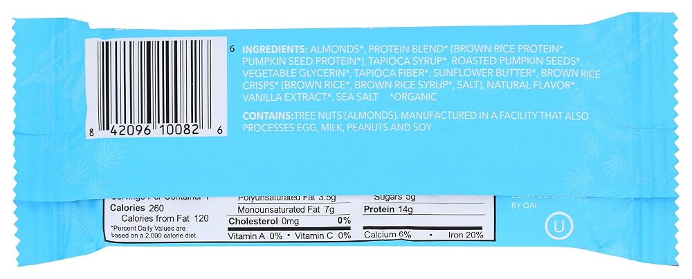ALOHA Organic Vanilla Almond Crunch Protein Bars - 12 Count - image 2