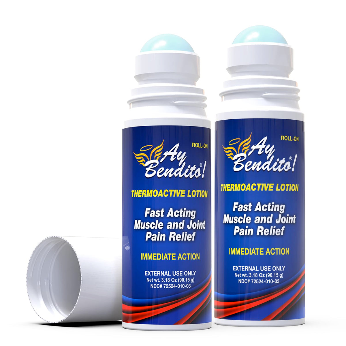 Ay Bendito! Thermoactive Lotion Roll-On for Joints and Muscles - 2 Pack