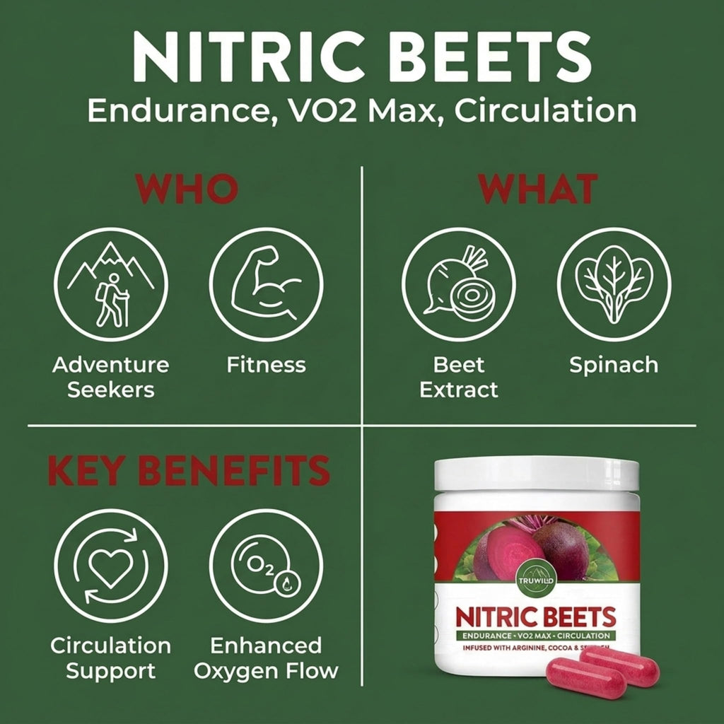 TruWild Beet Root Powder Nitric Oxide Booster - 90 Capsules - image 5